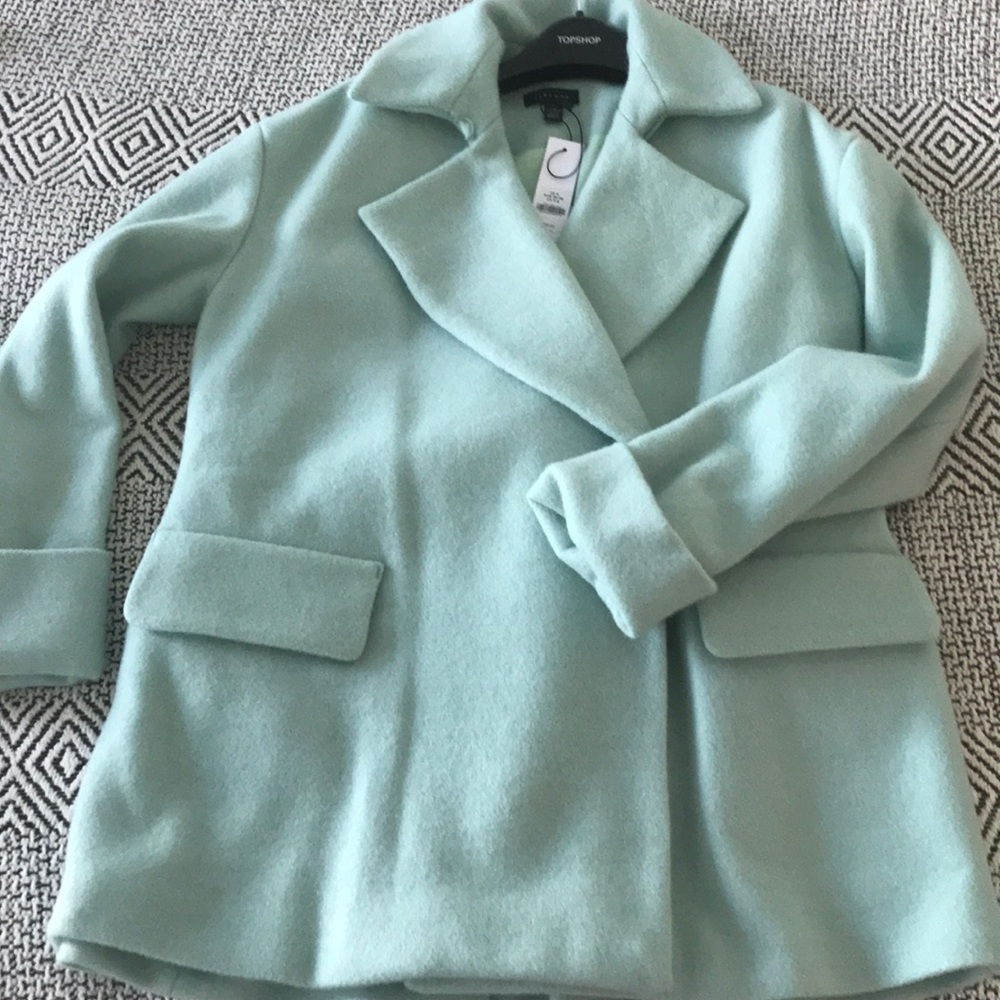 Topshop new with tags teal winter coat